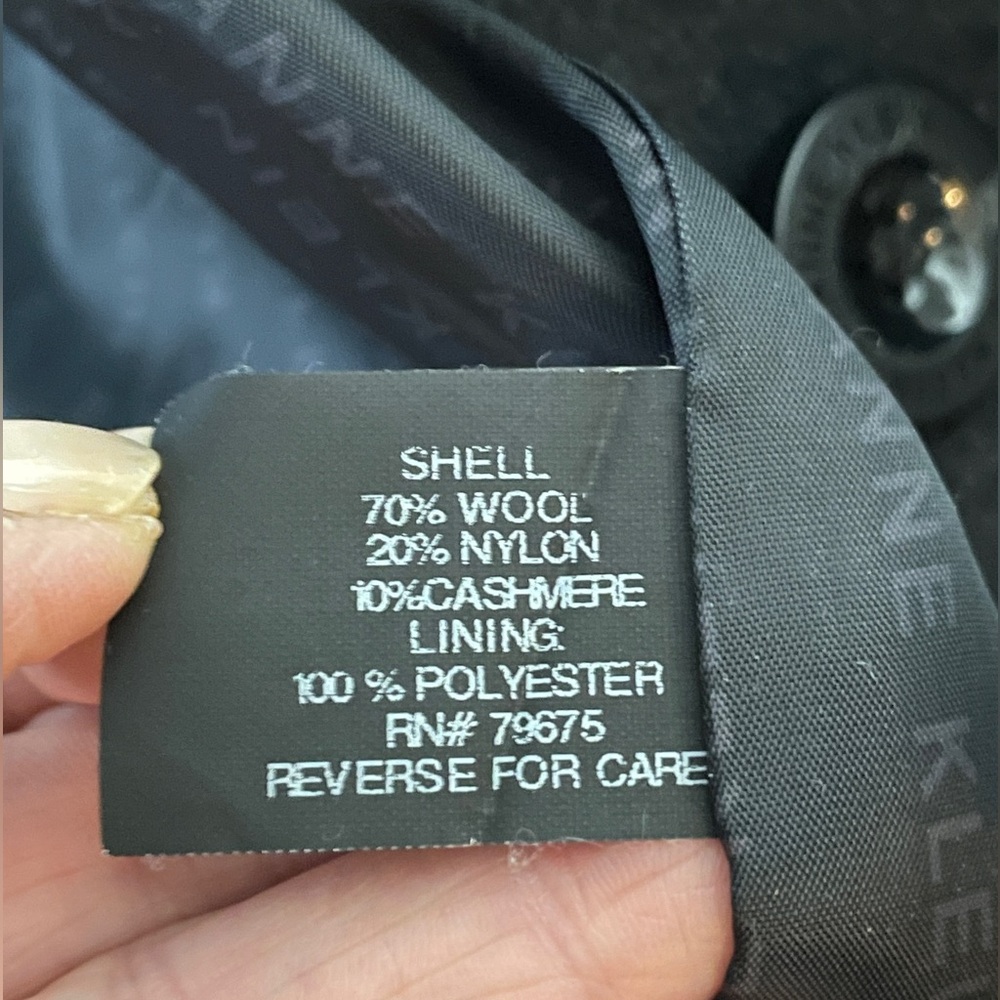 Anne Klein Gray Single-Breasted heavyweight cashmere blend Maxi Coat, 14, EUC - Picture 10 of 16